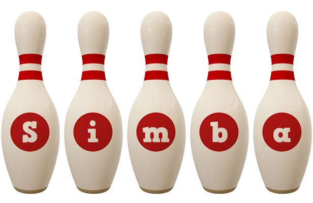 Simba bowling-pin logo
