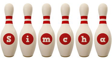 Simcha bowling-pin logo