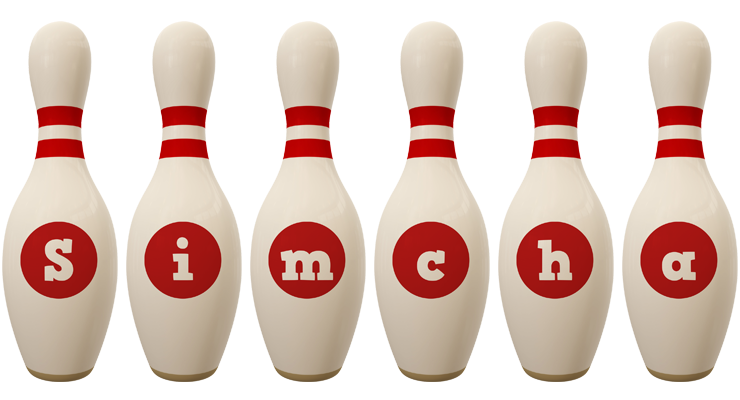 Simcha bowling-pin logo