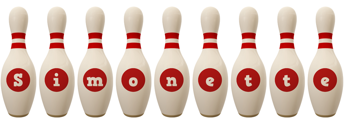 Simonette bowling-pin logo