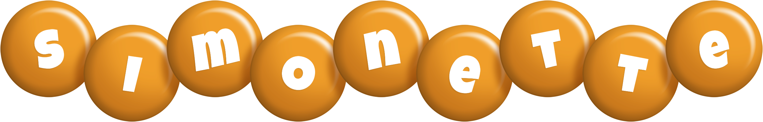 Simonette candy-orange logo