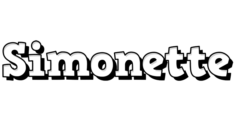 Simonette snowing logo