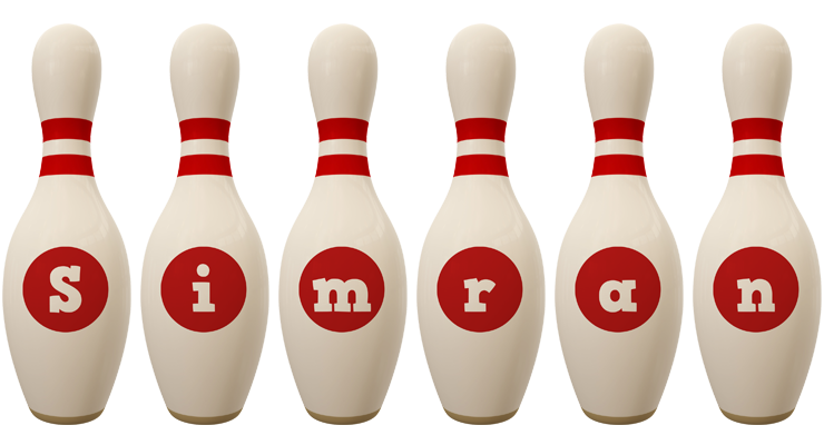 Simran bowling-pin logo