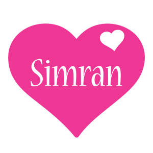 Simran love-heart logo