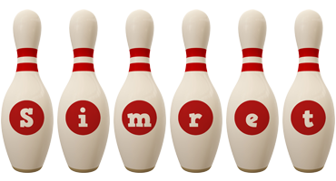 Simret bowling-pin logo