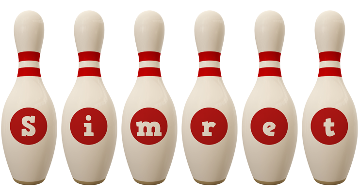 Simret bowling-pin logo