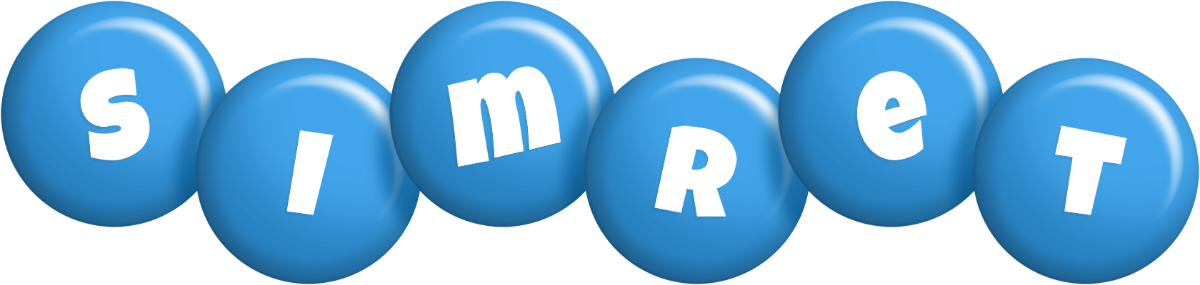 Simret candy-blue logo