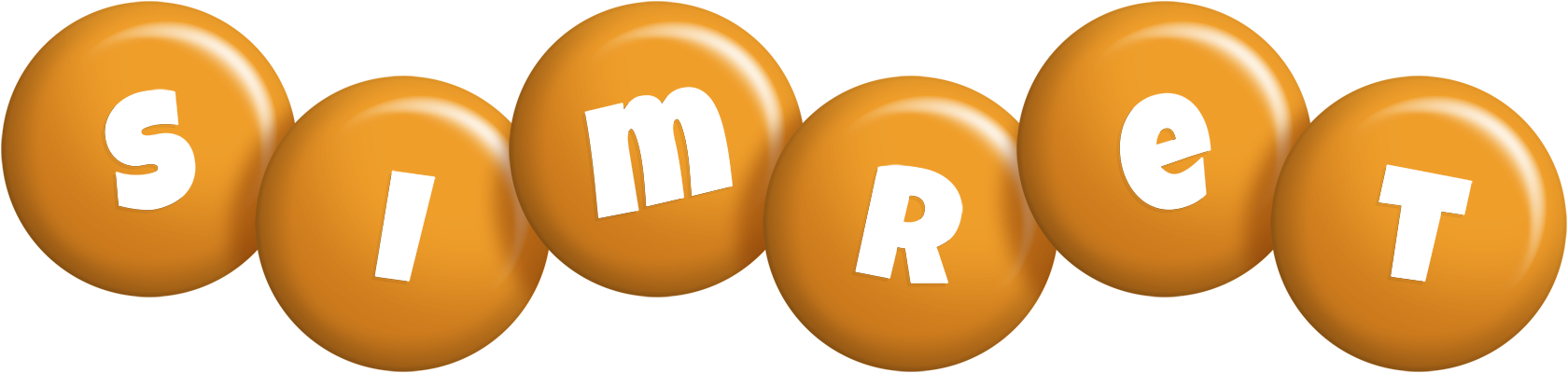 Simret candy-orange logo