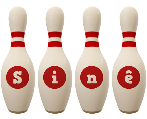 Sinê bowling-pin logo