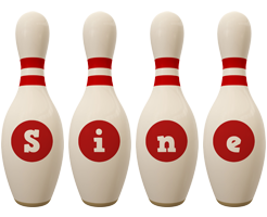 Sine bowling-pin logo