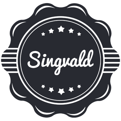 Singvald badge logo