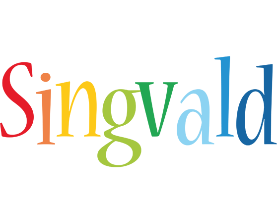 Singvald birthday logo