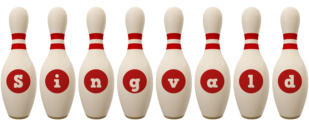 Singvald bowling-pin logo