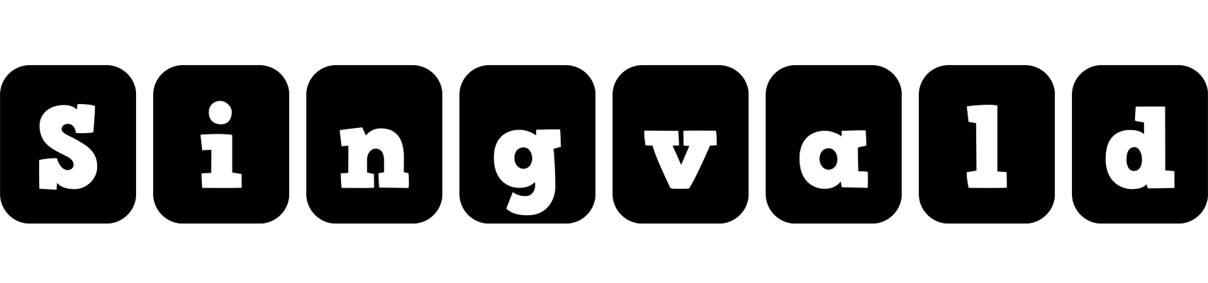 Singvald box logo