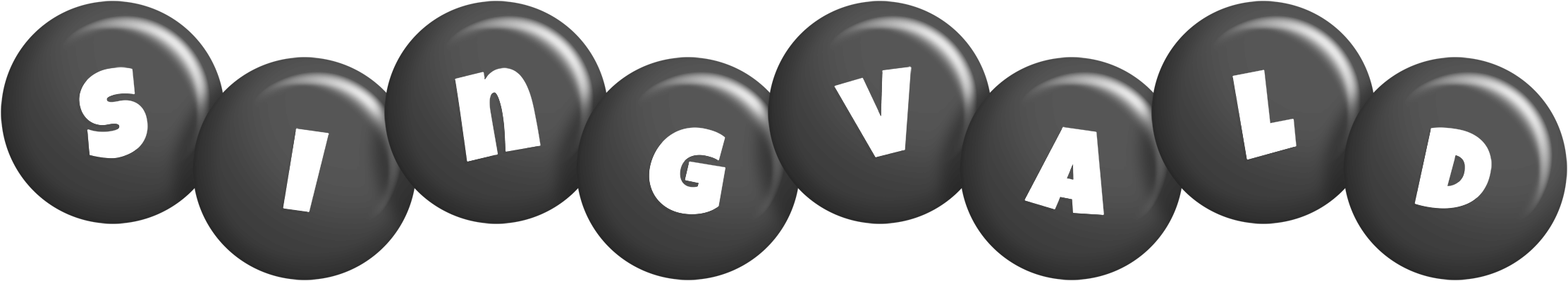 Singvald candy-black logo
