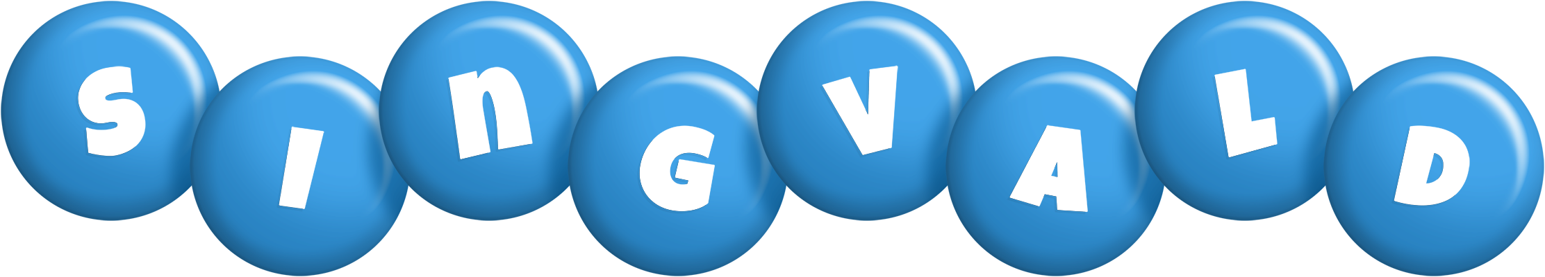 Singvald candy-blue logo