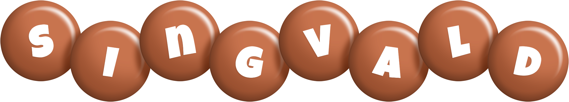 Singvald candy-brown logo