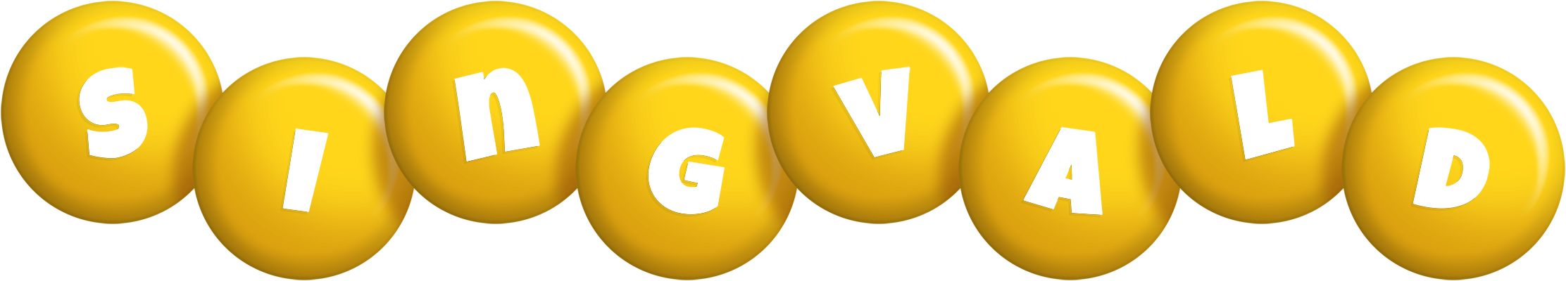 Singvald candy-yellow logo