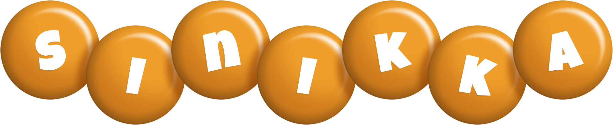 Sinikka candy-orange logo