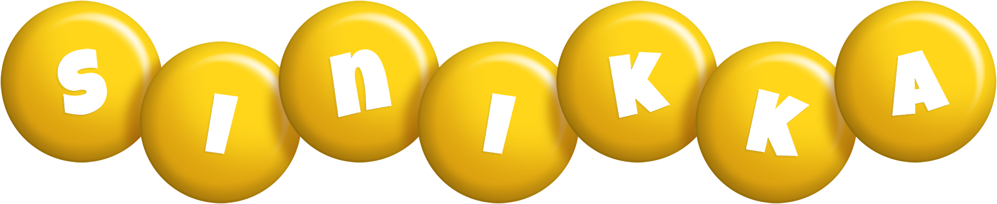 Sinikka candy-yellow logo