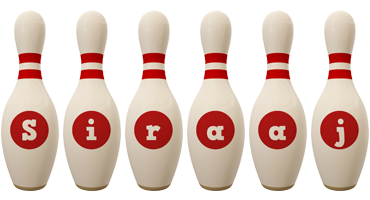 Siraaj bowling-pin logo