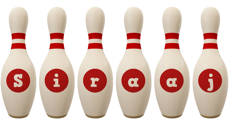 Siraaj bowling-pin logo