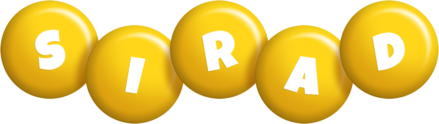 Sirad candy-yellow logo