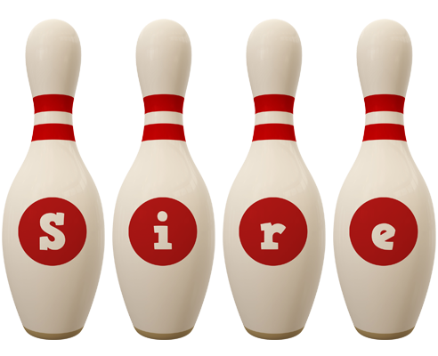Sire bowling-pin logo