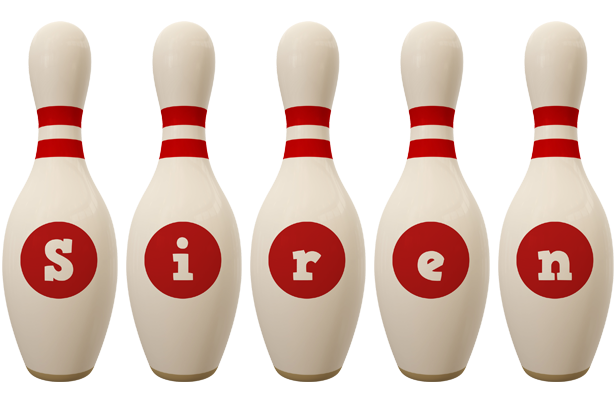 Siren bowling-pin logo