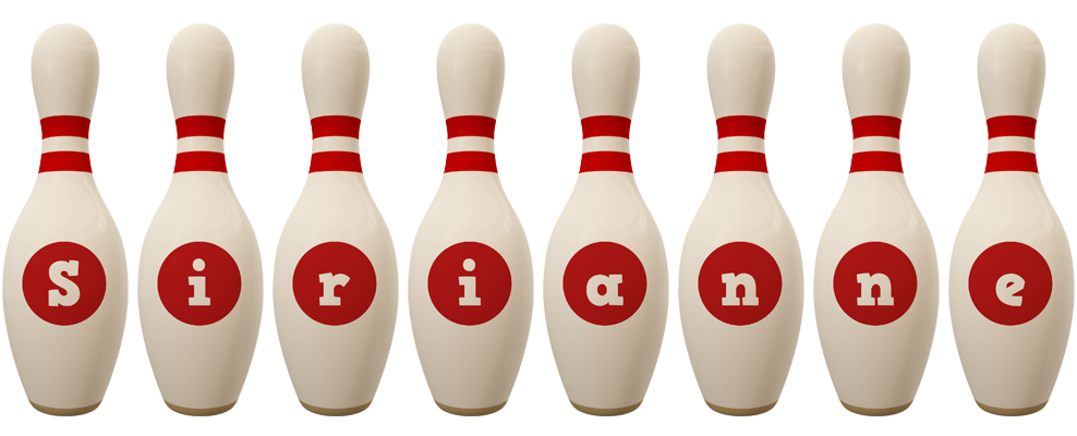 Sirianne bowling-pin logo