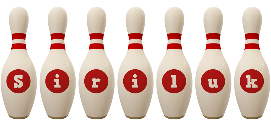 Siriluk bowling-pin logo