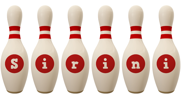 Sirini bowling-pin logo