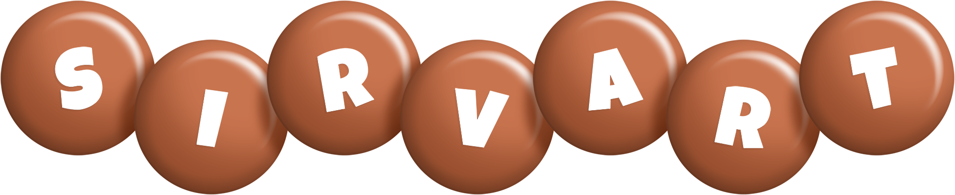 Sirvart candy-brown logo