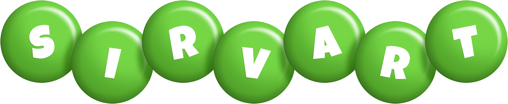 Sirvart candy-green logo
