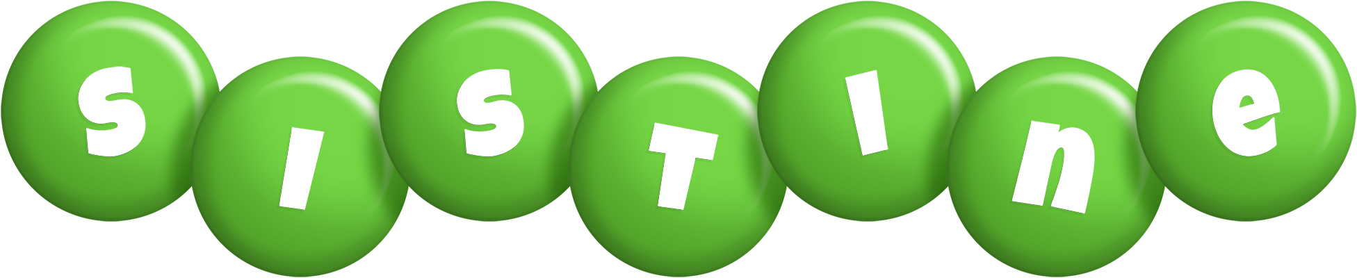 Sistine candy-green logo