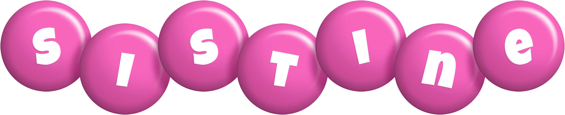 Sistine candy-pink logo