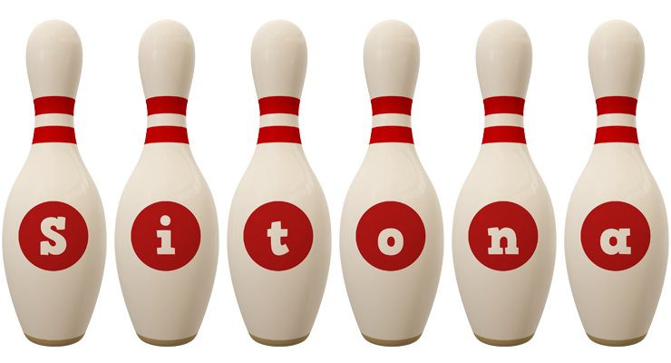 Sitona bowling-pin logo