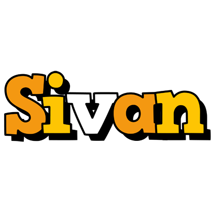 Sivan cartoon logo