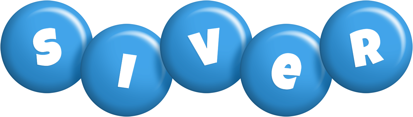 Siver candy-blue logo