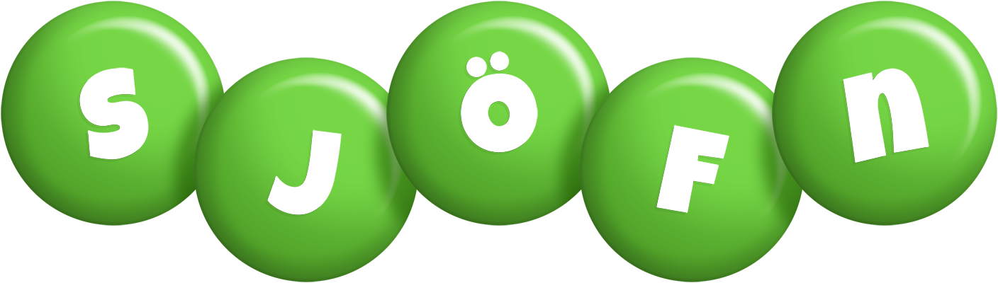 Sjöfn candy-green logo