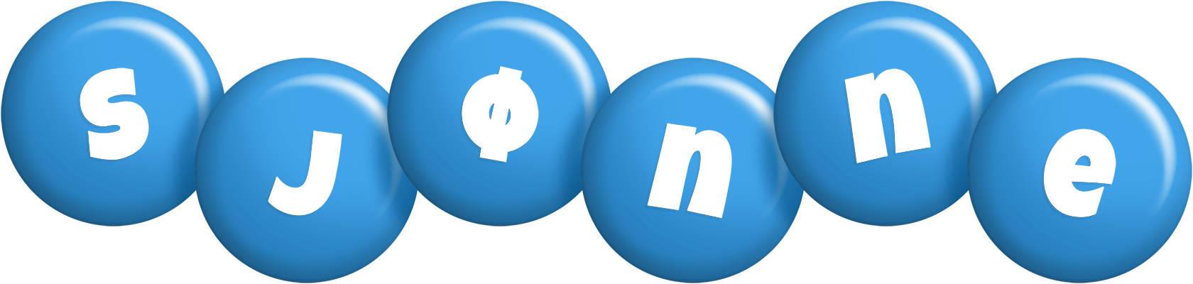 Sjønne candy-blue logo