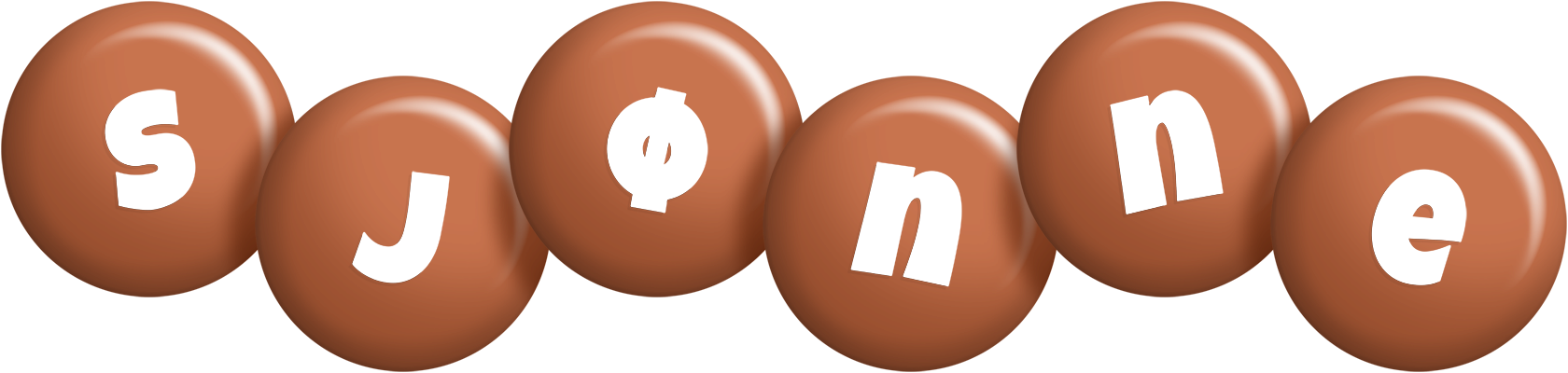 Sjønne candy-brown logo