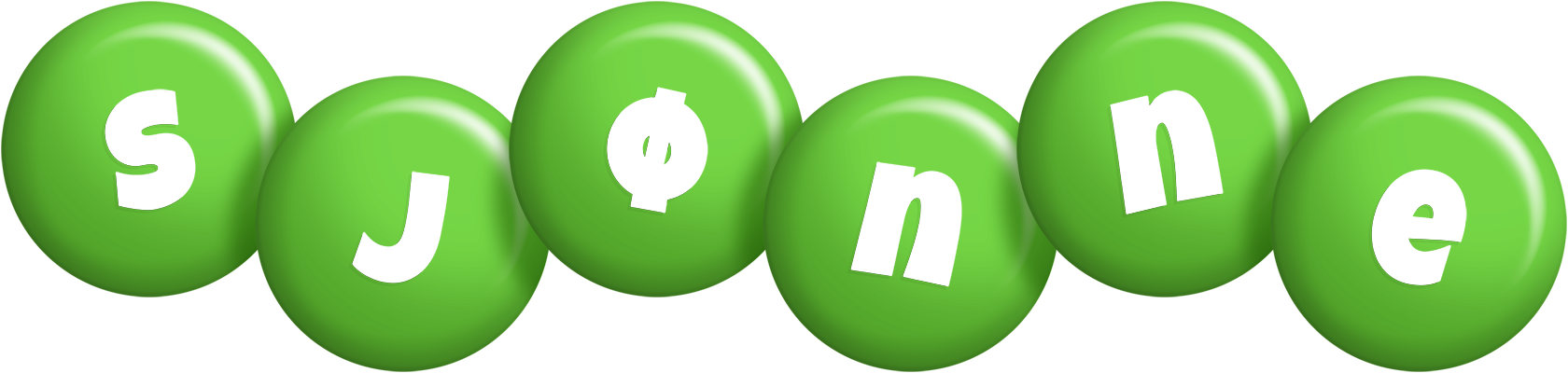 Sjønne candy-green logo