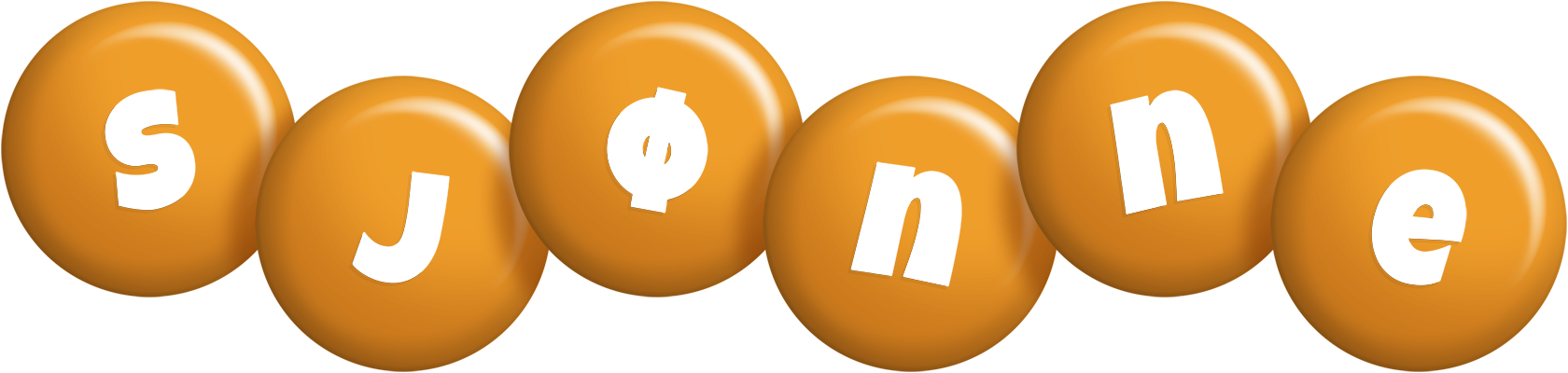 Sjønne candy-orange logo