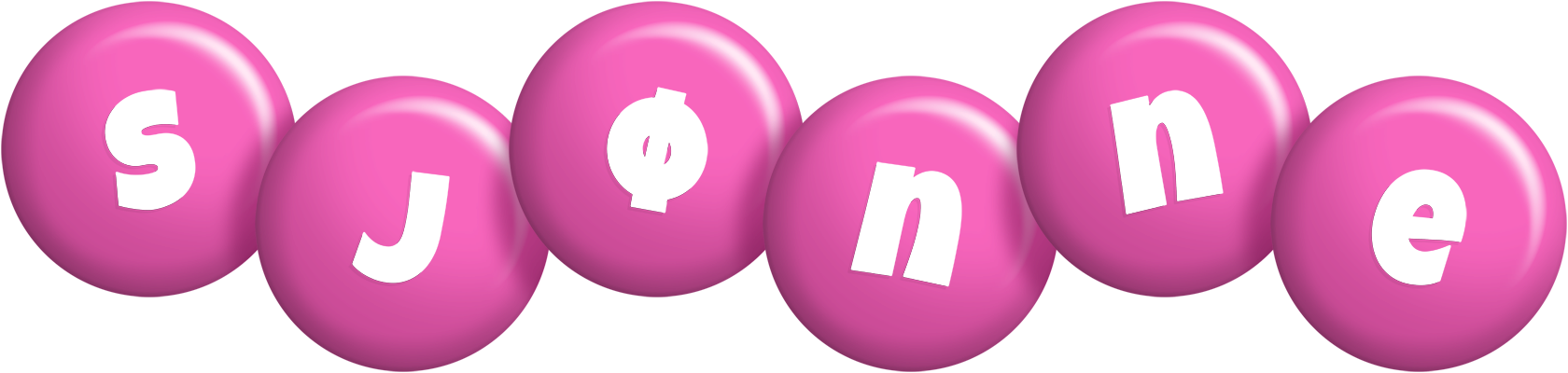 Sjønne candy-pink logo