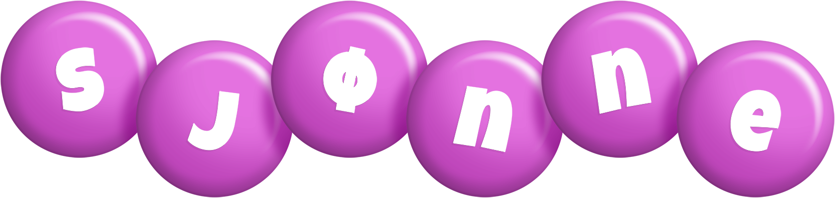 Sjønne candy-purple logo