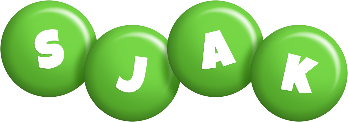 Sjak candy-green logo