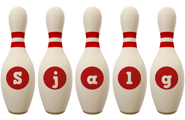 Sjalg bowling-pin logo