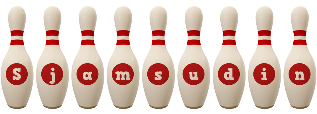 Sjamsudin bowling-pin logo