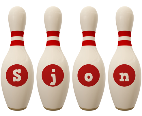 Sjon bowling-pin logo